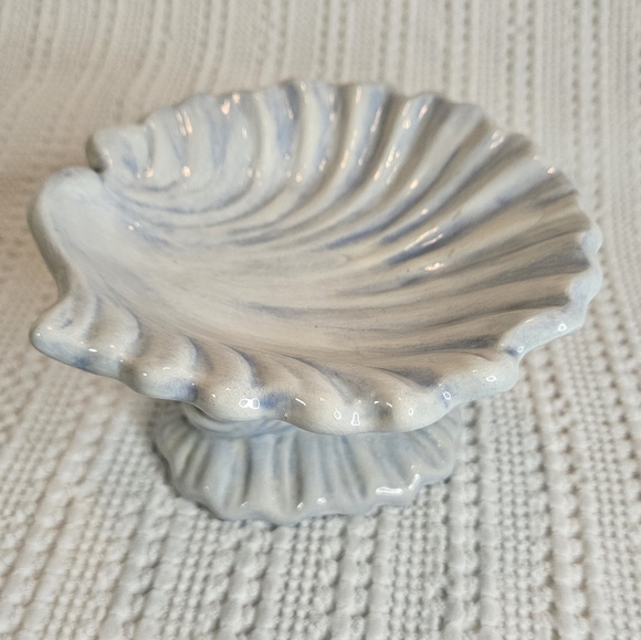 Soap Dish Koi Fish Blue White Vintage 1980's Signed - Picture 5 of 14